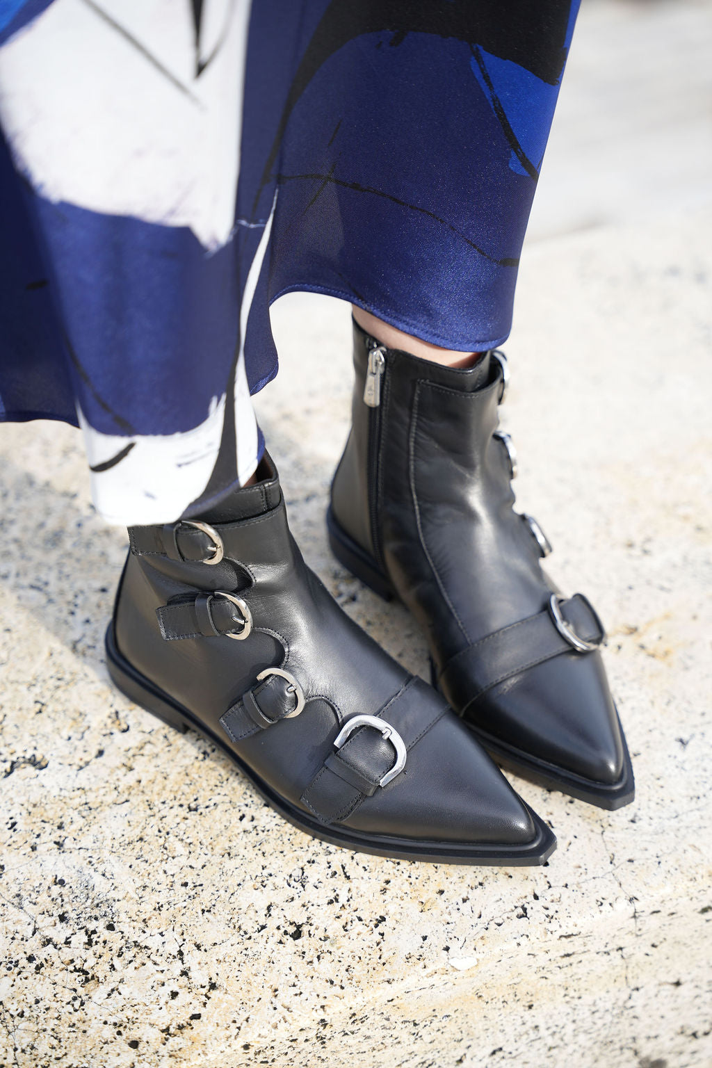 Genuine leather ankle boots