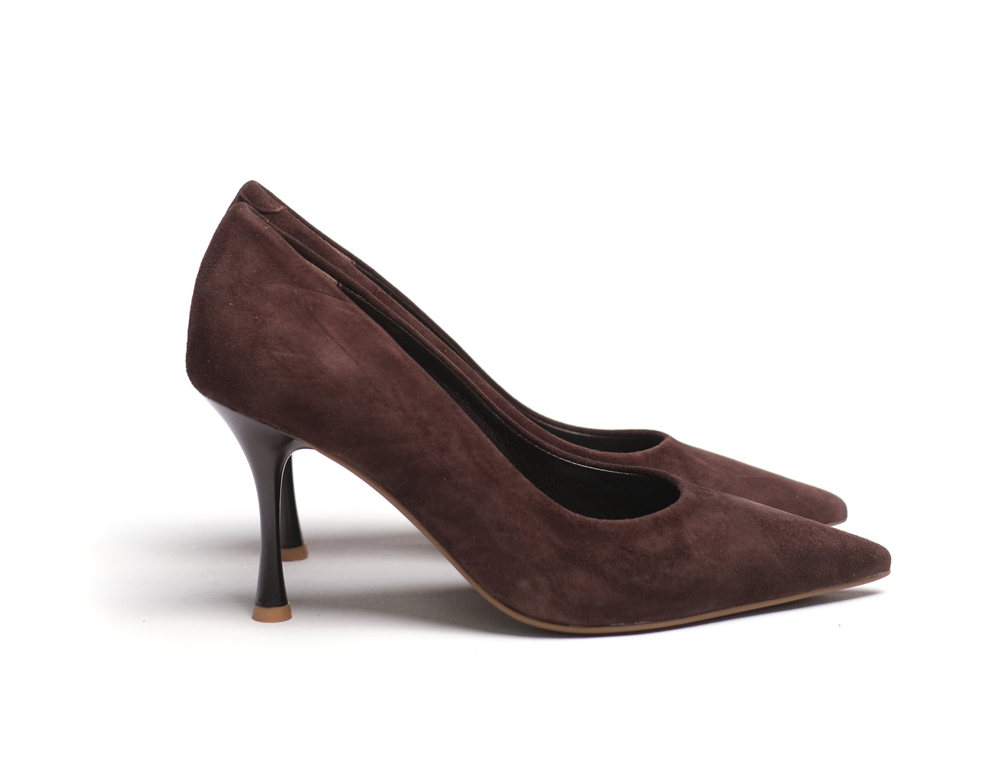 Women’s Brown Suede Leather Stiletto Heels