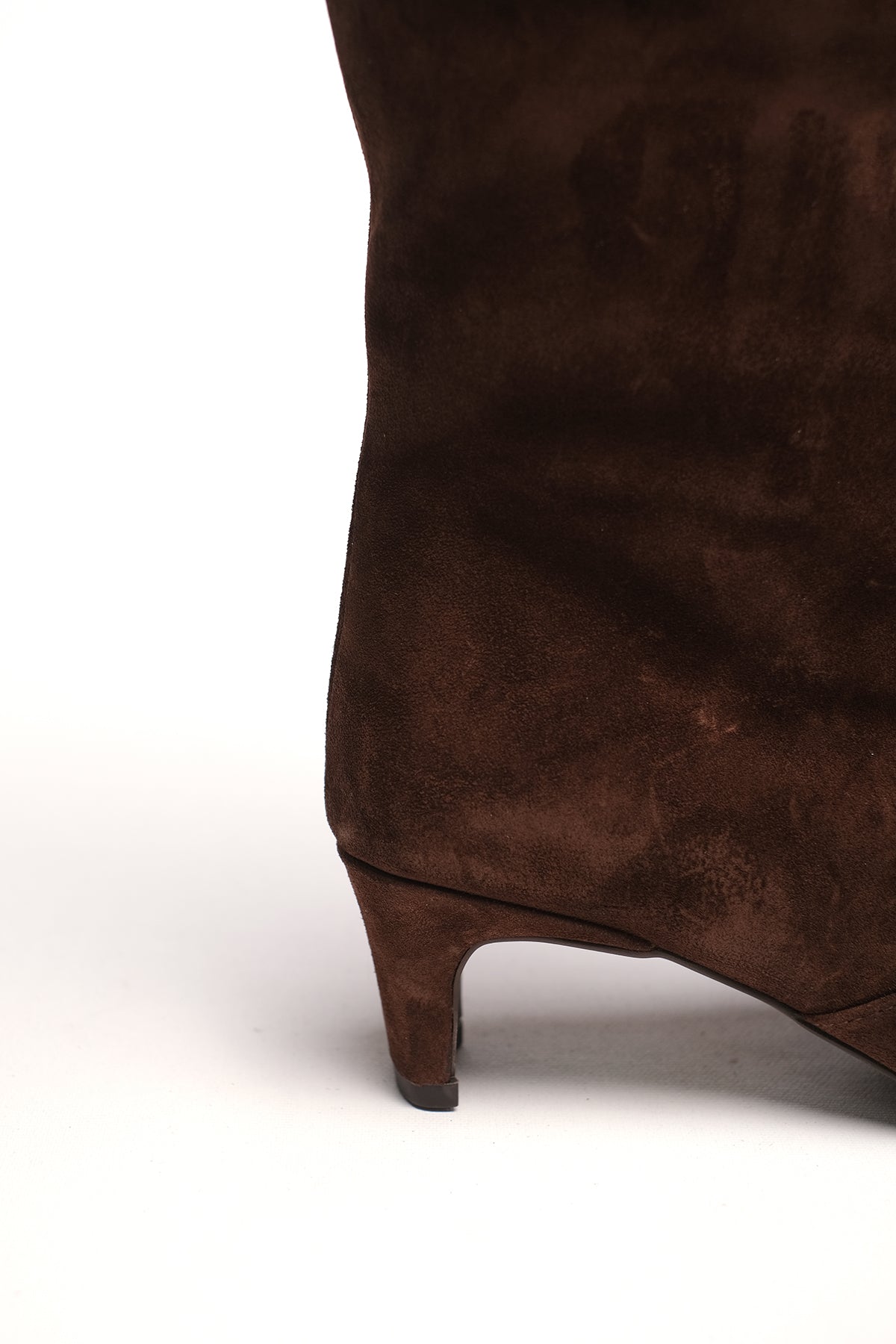 CHOCOLATE genuine leather sued boots