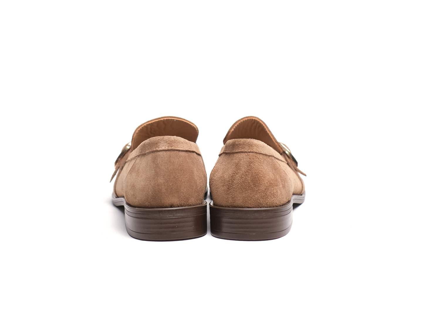 Women’s Suede Loafers – Tan Classic Elegance with Modern Detail