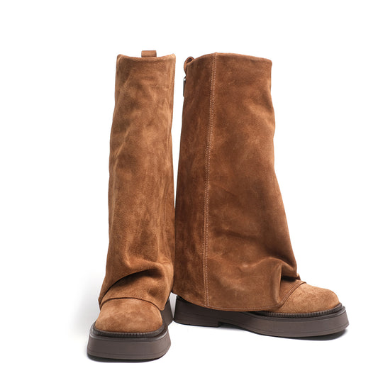Women’s Brown Suede Slouch Knee