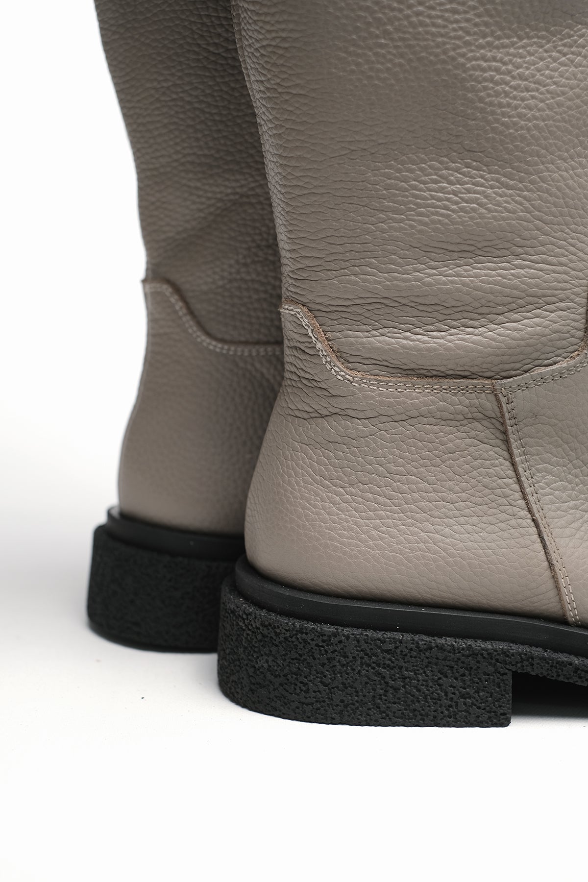 Women’s Grey  Leather Knee